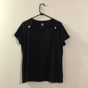 anne klein black tee
